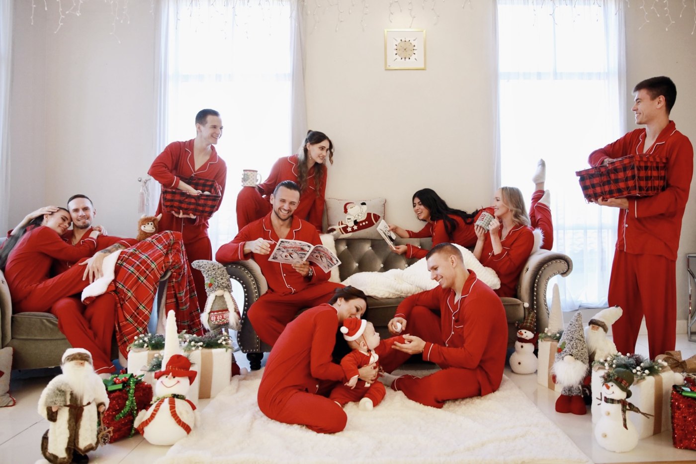 Our team at a Christmas party